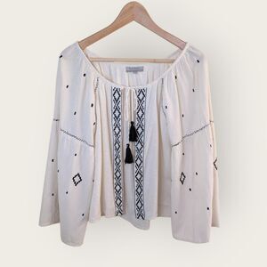 World Market Boho Embroidered Top S/M